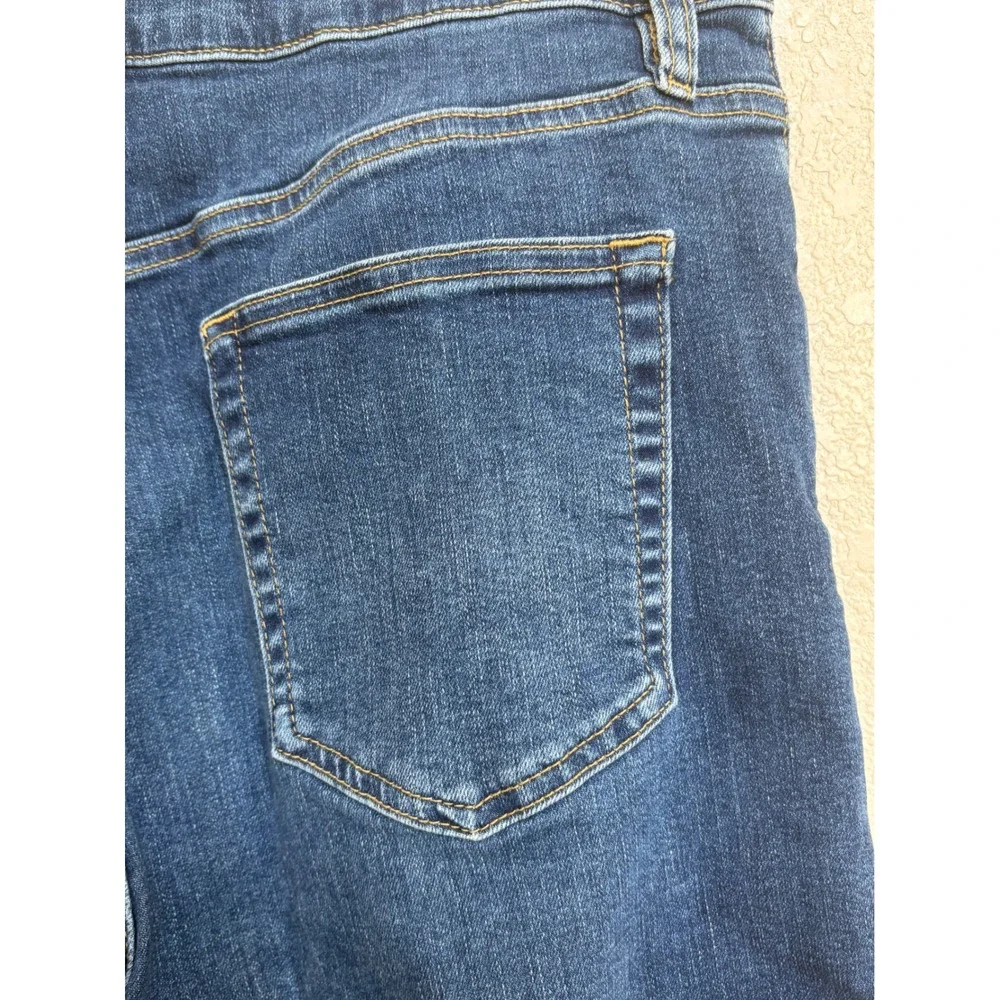 FRAME Le Sleek Straight Jeans Womens 32 Blue High Rise Ankle Denim Stretch - Picture 8 of 9